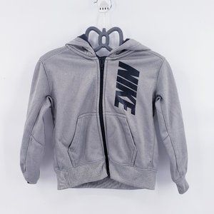 Nike Toddler Logo Zip Up Gray Jacket - 2T